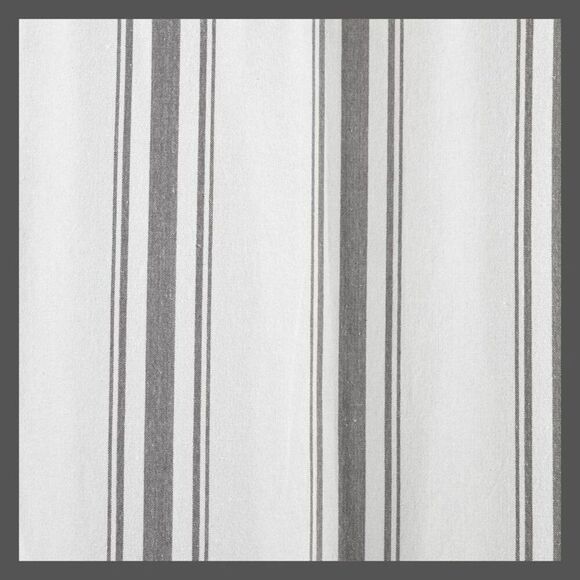 Lush Decor - Set of 2 (84"x42") Farmhouse Striped Yarn Dyed Eco Gray - Picture 3 of 4